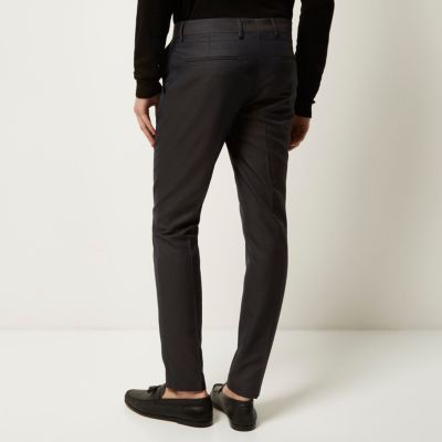 Dark grey smart skinny trousers